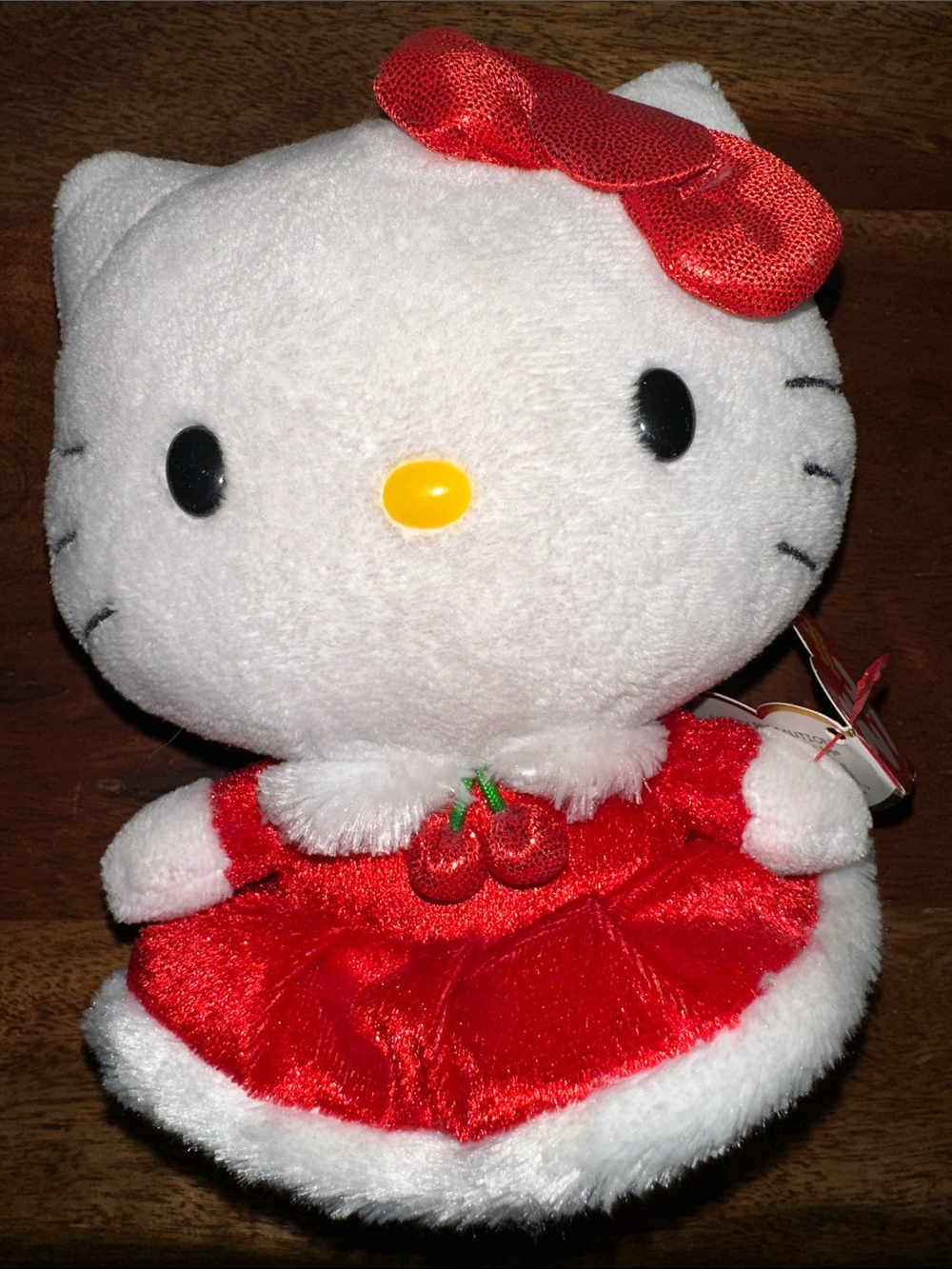 Ty x Sanrio *NWT* 6" Hello Kitty Christmas Holiday Beanie Baby Plush Toy